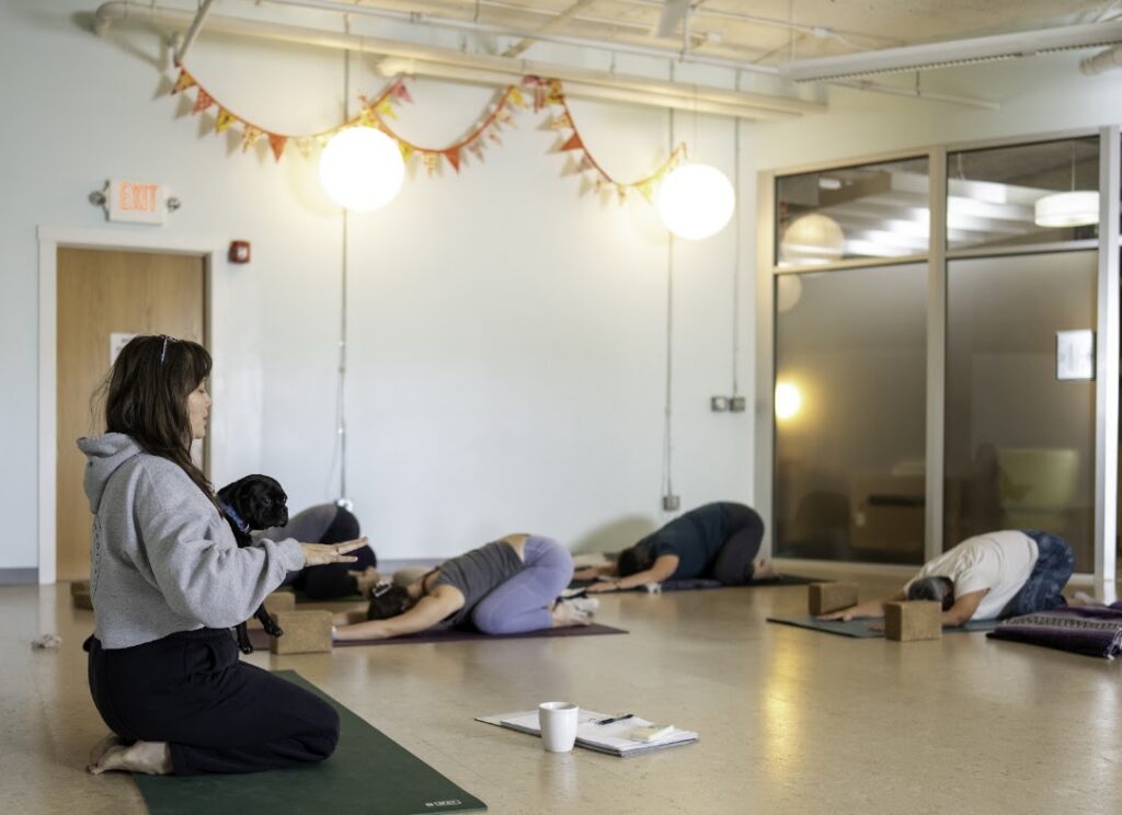 Niki teaching yoga